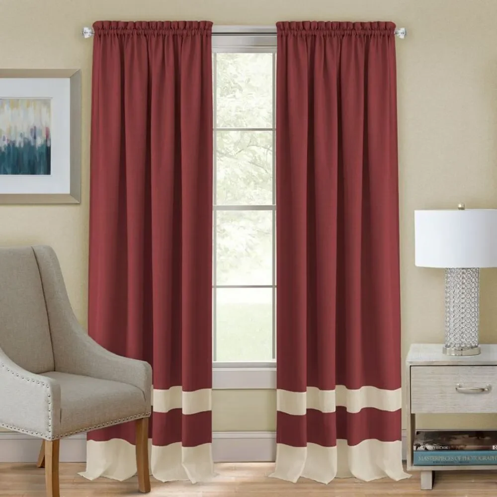 Achim Home Furnishing: Darcy Marsala Solid Contemporary Window Curtain Panel :